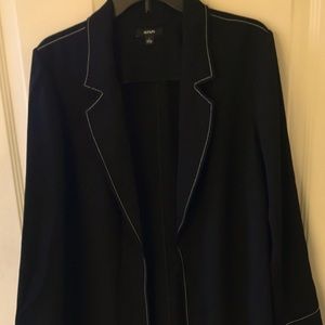 Alfani Deep Black Long Blazer Jacket